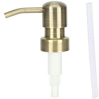 Feegow Stainless Steel Pump Head, Stainless Steel Pump Head Push Type Lotion Pump Head for Soap and lotion dispenser -C