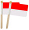 Indonesien-Flagge, kleine indonesische Mini-Handflaggen, kleine Indonesien-Flagge, 12 x 20,3 cm, 12 Stück, Party-Dekorationen für Paraden, Weltmeisterschaften, Festival-Veranstaltungen
