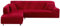 YOPOIY Strecken Sofabezug L Form 2 STK L Form Sofa überzug Elastisch Sofabezug Ecksofa L Form Für Möbelschutz -Rot-4+4 Sitzer