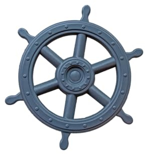 B-Play Großes Piratensteuerrad Anthrazit, für Spielturm & spielhaus, Gra, für Spielplatz