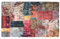 vidaXL Teppich, Waschbar Bodenteppich mit auffälligem Muster, Wohnzimmerteppich rutschfest Pflegeleicht, Kurzflor Teppich Vorleger, Patchwork Mehrfarbig 120x170cm
