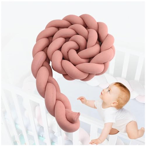 Bettschlange Geflochten FüR Babybett FüR Antikollisionskopf Babynest Geflochten Ideal Zum Verschenken Und Dekorieren,E-200CM