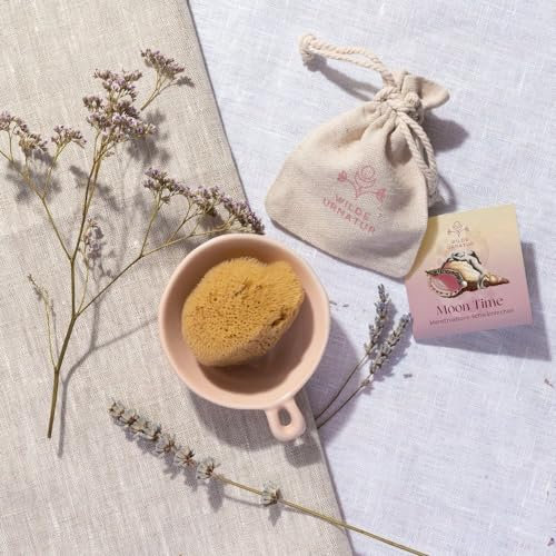 WILDEURNATUR – Menstruationsschwamm – Soft Tampons – Nachhaltige & plastikfreie Alternative zu Tampons, wiederverwendbarer Naturschwamm, sanft & biologisch abbaubar, 100% chemiefrei – für 7 Zyklen