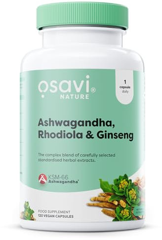 Osavi Ashwagandha + Rhodiola & Ginseng - 120 vegan capsules