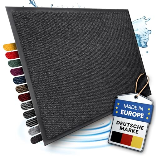 Bodenständig® Saubere Schuhe Dank saugstarkem Stoff (robust) perfekte Größe Anthrazit in 60x90cm - Fußmatte innen, Fussmatte innen - Schmutzfangmatte für innen Türmatte