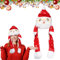 Weihnachtsmütze Plüsch, Lustige Nikolausmütze, Weihnachtsmütze Beweglicher Ohren, Weihnachts Mütze Plüsch, Weihnachtsmann Mütze mit Beweglichen Ohren, Christmas Hat, Santa Hat für Erwachsene Kinder(B)