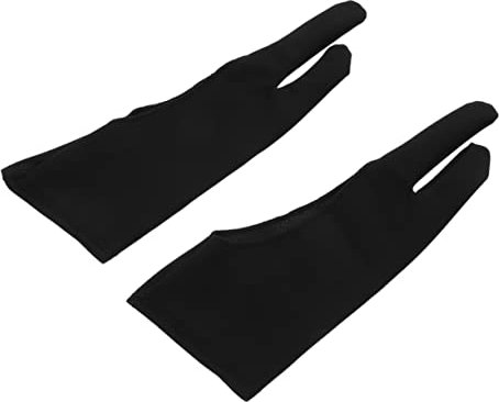 Gogogmee 3stücke Zeichenhandschuhe Zwei Finger Verschleißfest Atmungsaktiv Leicht Für Künstler Und Studenten Zum Schreiben Und Skizzieren Mit Guter Antifouling-Funktion Groß