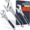 PRESCH Adjustable Wrench Set - 8inch, 10inch & 12inch - Laser-Engraved Scale 30mm-40mm (Metric & inch) - Precision-Milled for Optimal Grip - Sturdy, Adjustable spanners