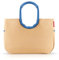 reisenthel loopshopper L frame raffia blue – Stabile Tasche mit praktischen Fächern aus recycelten PET-Flaschen – Charmantes und wasserabweisendes Design