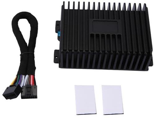 JNJOOD Amplificador para radio de coche altavoces modificados de 4 vías pérdida de datos Android actualización audio para coche cableado duradero fácil instalación