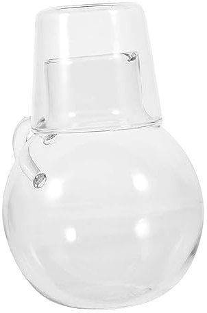 ABOOFAN Glass Bedside Carafe Set Cup for Nightstand Elegant Water Pitcher for Use
