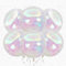 6Pcs Iridescent Round Foil Balloons,Giant 4D Clear Round Ball Balloons,22 Inch Rainbow Balloon for Birthday Wedding Prom Party Decorations