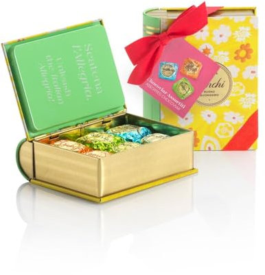 Venchi – Mini-Buch mit 6 Chocoviar-Pralinen, Verschiedene Geschmacksrichtungen, Glutenfrei, 117 gr Geschenkbox der Frühlingskollektion, Geschenkidee