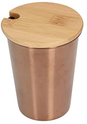 Beufee Tasses en acier inoxydable monocouche, tasse en métal de 350 ml, tasses à café empilables, tasse d'eau, verres à boire pour voyage, camping en plein air (Rose Gold)