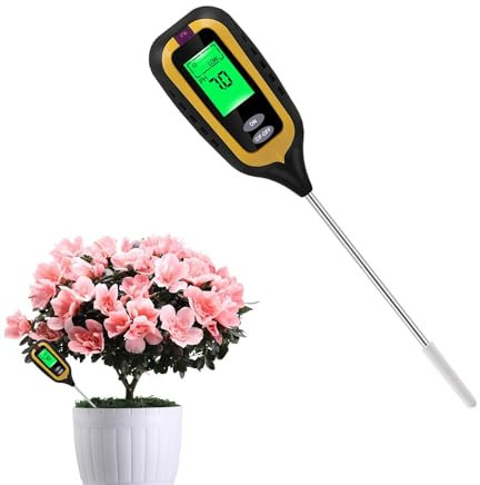 Moisture Meter for Plants, 4-In-1 Soil Tester, 31.7x5.9cm/12.48x2.32 inches PH/Light/Temperature/Hygrometer, Care of Flowers, Potted Plants, Gardens, Farms and Lawns