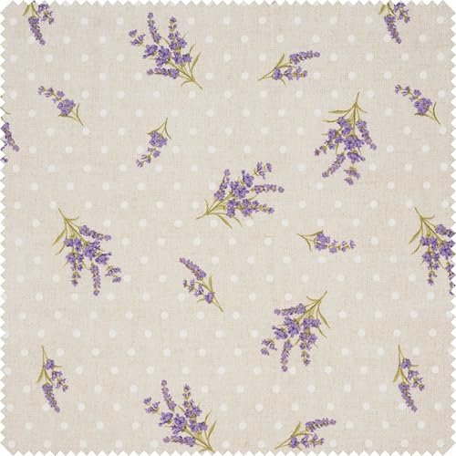 VBS Motiv-Stoff Leinenoptik Provence 140cm Breit Meterware Frühjahrsmotiv Einseitig bedruckt Baumwolle Polyester