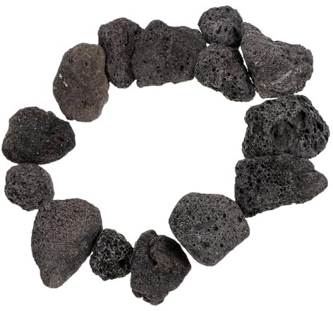 EXAOMBLE Vulkanstein für Aquarium und Pflanzen, 200g, Schwarze Lava