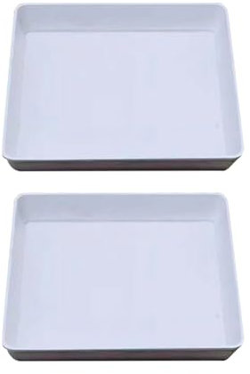 2 platillos cuadrados de plástico de 22,5 cm, bandeja de recepción de drenaje de agua, platos de goteo, platos de jardín, platillos de drenaje, bandeja de cultivo de plántulas para macetas, base