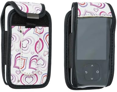 caseroxx Ledertasche für Dexcom G7 / ONE+, Herz Design