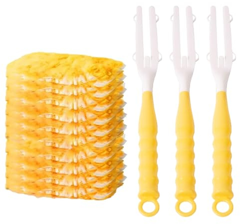 HORREX 10 Pezzi Cattura Polvere, Spolverino Telescopico Adsorption Efficace, Spolverino Antistatique Piumini da Spolvero Doux, Piumino Polvere Microfibre con 3 Manico per Mobilia Surface