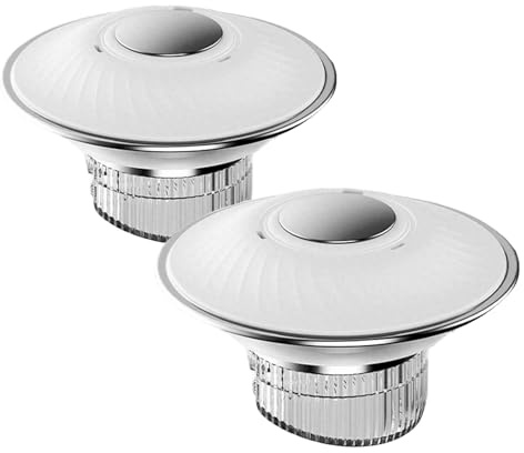 Waschbeckenstöpsel mit Sieb, Pop Up Silikon Abflussstopfen mit Abnehmbarem Edelstahl-Filterkorb, 2 Stück Abflusssieb Waschbecken für Badewanne, Küche, Waschtisch mit 27-40 mm Abflusslöcher (Weiß)