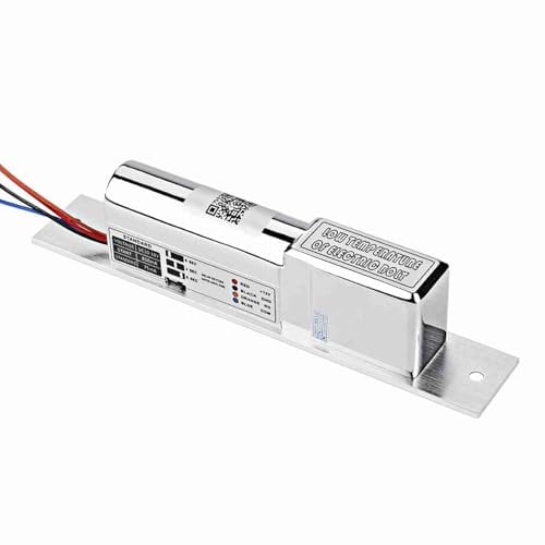 Cryfokt Elektrisches Magnetisches Einsteckschloss mit Gebürsteter Aluminiumplatte für Türen – Steuerschloss für Elektrischen Riegel mit Magnetischem Signal, Geeignet für die Sicherheit zu Hause