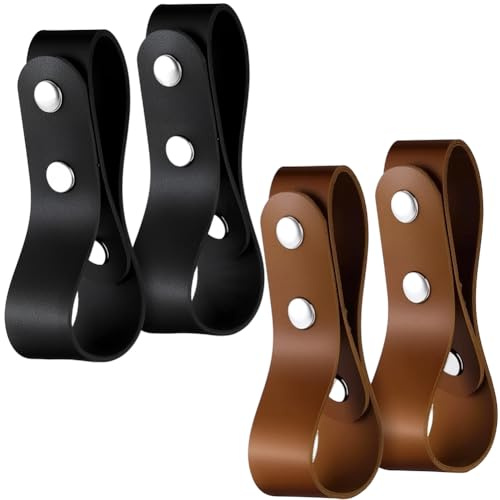 CALFOVERA 4 étui à Fouet en Cuir PU Bicolore Fait Main avec Boucle Ajustable pour Fouet Médiéval Idéal pour Les Costumes d'halloween Le Cosplay et L'Équitation. Accessoires pour Outils Pastoraux.