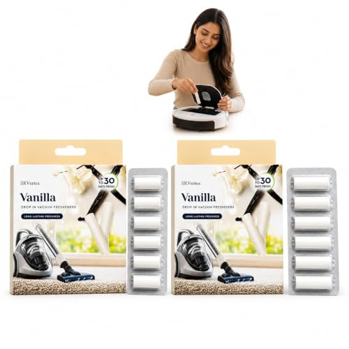 40PK Vanilla Vacuum Freshener Sticks Universal Vacuum Cleaner Air Fresheners for Bagged & Bagless Vacuums Long Lasting Fragrance Deodoriser Dust Bag Carpet Scent