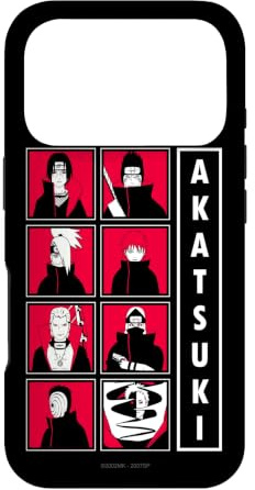 Hülle für iPhone 17 Pro Naruto Shippuden Akatsuki Group Character Grid Anime