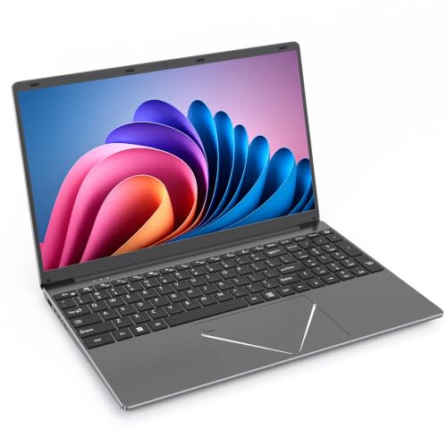 LEEDOW 15.6 Full HD Lightweight Laptop, Core i3-6100U, 8GB RAM 256GB SSD | Laptop Computer with USB-C Charging, WPS Office, Fingerprint Recognition | Notebook PC for Students, Office & Business