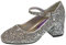 Lora Dora Girls Faux Leather Party Shoes Silver UK 2