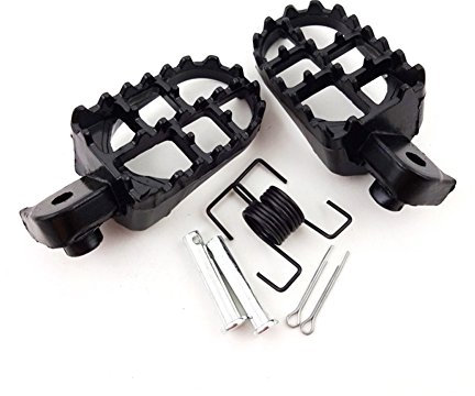 STONEDER Repose-pieds en aluminium noir pour moto Pit Dirt Bike XR50R CRF50 CRF70 CRF80 CRF100F PW50 PW80 TW200