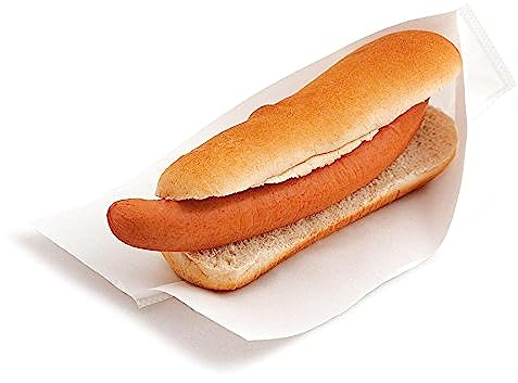 Garcia de Pou 100 Einheit, geöffnet Pack Tasche für Häppchen, Hot Dogs in Box 35 gsm, 25 x 13/10 cm, Papier, weiß, 25 x 10 x 30 cm