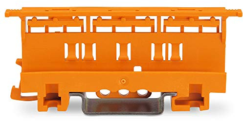 WAGO 5x Befestigungsadapter für 2-,3-,5-fach Hebelklemme der Serie 221-61x - TS35 / Hutschiene - Orange