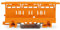 WAGO 5x Befestigungsadapter für 2-,3-,5-fach Hebelklemme der Serie 221-61x - TS35 / Hutschiene - Orange