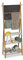 relaxdays Échelle Porte-serviettes, 3 barres, surface rangement, étagère, bambou, MDF, 150x50x30cm, nature blanc, 150 x 50 x 30 cm