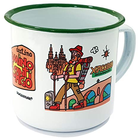 DONSOUVENIR Tasse Chemin DE Saint Jacques DE COMPOSTELLE. Tasse MÉTALLIQUE Style RÉTRO.