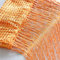 GLITZFAS Fadenvorhang,Metallik-Optik Fadengardine 100 x 200 cm Wandvorhang Schaufensterdekoration,Dekorative Gardine Raumteiler Fliegenschutz für Hochzeit,Café,Restaurant (Orange)