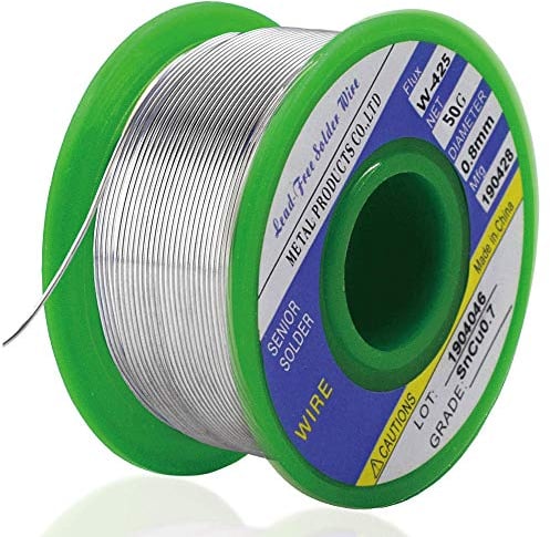 Lötzinn, Bleifreies Lot mit Kolophonium Kern (Sn99,3 Cu0,7/0,8mm,50g)