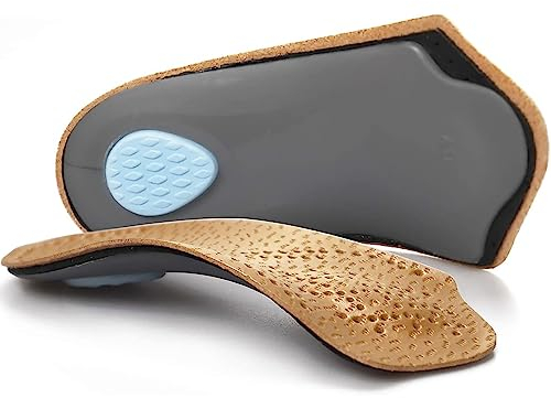 Solette ortopediche 3/4 di Lunghezza, Supporto Fascite Plantare con Cuscinetto Metallico per Metatarso Inserti Leggeri Calzature Da Uomo e Donna, Supporto arco alto per Esercizi Piedi Piatti, S