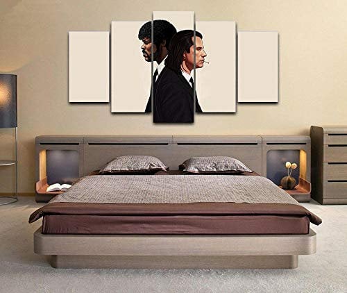 104Tdfc Bilder XXL 5 Teile wandbild leinwand Kunstdrucke leinwandbilder Pulp-Fiction-Film 5 TLG Creative Gift Poster Artwork Leinwandbilder für Wohnkultur