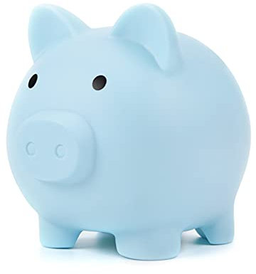 Fuyamp Cute Piggy Bank, Child to Cherish Money, Keepsake Nursery Decor, Cute Coin Money Box Saving Coins Cash Fun Gift for Kids(Blue)