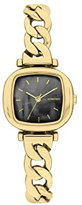 KOMONO Moneypenny Revolt Gold Black Japanische Analoge Quarzuhr für Damen mit Edelstahlband