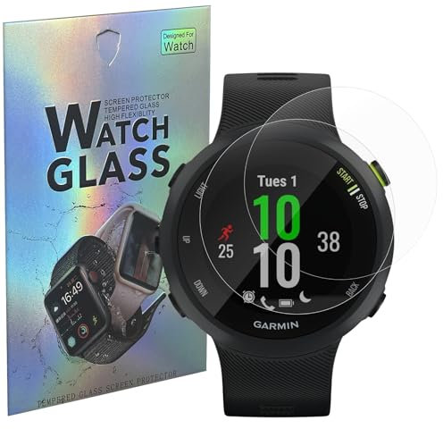 PHONILLICO Verre Trempé compatible Garmin Forerunner 55 / Forerunner 45 / Forerunner 45S [Lot de 2] Film Protection Ecran Montre Anti Rayure