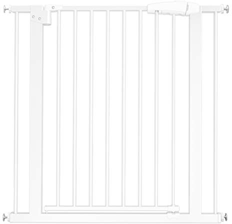 MERTNK Laufgitter Für Haustiere, Babygitter, Sicherheitsgitter Aus Metall, Druckmontierte Hundegitter Für Flurtüren, Treppengeländer/Height 78Cm/61-63.9Cm