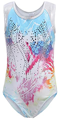SEAUR - Turnanzug Mädchen Ärmellos Kinder Gymnastikanzug Klassisch Trikot Gymnastik Tanzen Kleidung Ballet Yoga Kleid für Klein Kind 3-16 Jahre - 122/128 9-10 Jahre
