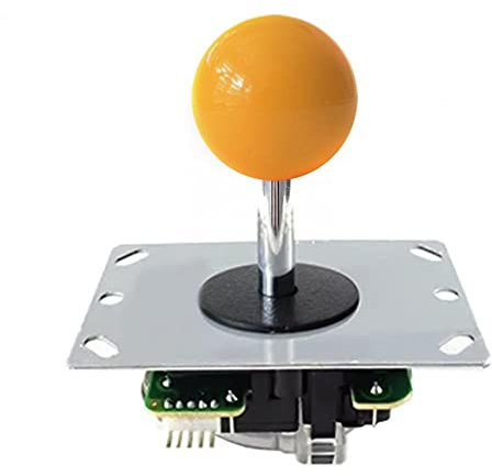 Joystick leggero e sensibile DIY ad alta risposta non ritardata Arcade Game Fighting Stick Controller con palla per console di gioco (giallo)
