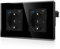 CNBINGO Doppelsteckdose mit 4× USB-Anschluss (20W Schnellladen) - 2× (Typ-C und USB-A) - Zweifach Glas Schuko Steckdose Unterputz - Schwarz Wandsteckdose mit Kindersicherung
