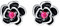 Yinsen Orecchini Nero Rose Fiore Donna Argento 925 Gioielli Regalo Natale Regalo Mamma Compleanno Per Moglie Amiche