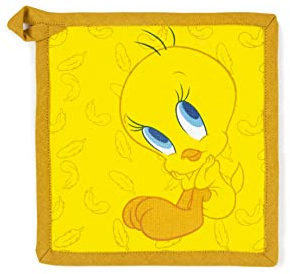 Excelsa Tweety Presina da Cucina, Cm. 20 x 20, Fodera 100% Cotone, Imbottitura in Poliestere